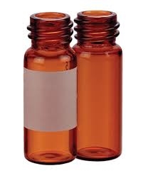 Amber Screw 13-425 Thread Vials, 4mL, with Spot