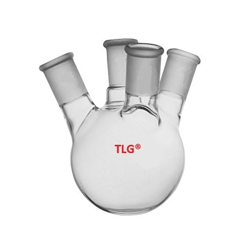 Flask, Round Bottom, 4-Neck, Angled