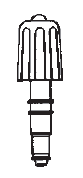 Plug, High Vacuum Valve, PTFE Stem, Viton® O-Ring