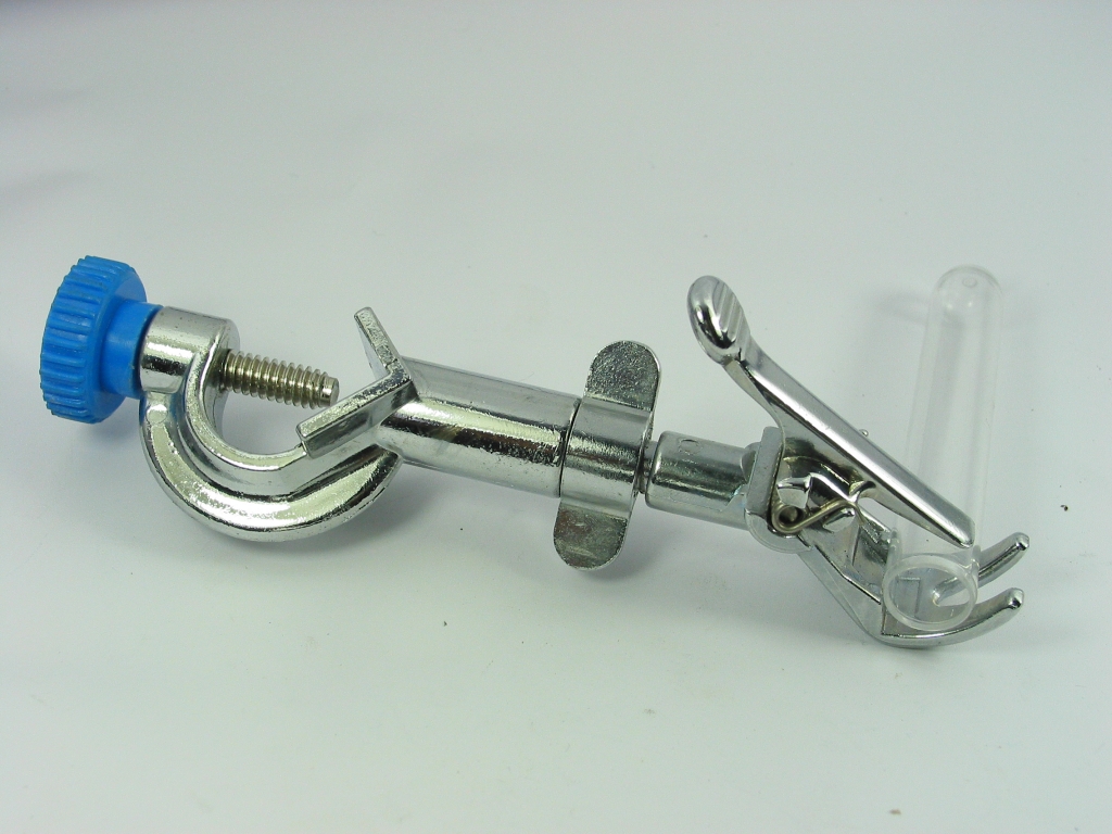 Test Tube & Thermometer Swivel Holder (Alloy)