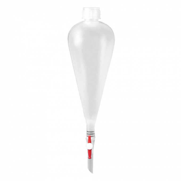 Separatory Funnel, Pear Shape, Screw Cap, PP