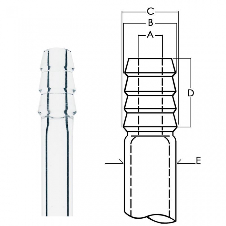 Glassblowers Hose Connections