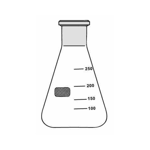 Flask, Erlenmeyer, Narrow mouth ,Flask length Joint, Graduated